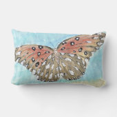 Ove vlinder blauw hemelinspiratiekussen kussen (Achterkant)