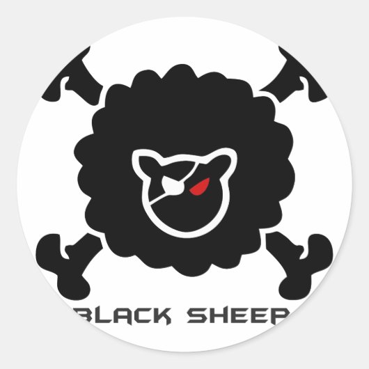Ovelha Negra Ronde Sticker (Voorkant)