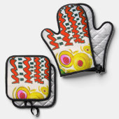 OVEN- EN MITTEHOUDER OVENWANT & PANNENLAP SET (Voorkant / Achterkant)