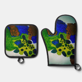 OVEN HANDSCHOEN EN POT HOUDER SET