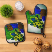 OVEN HANDSCHOEN EN POT HOUDER SET (Top down)