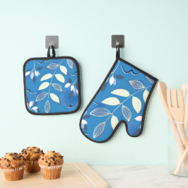 Oven Mitt and Pot Holder Ovenwant & Pannenlap Set