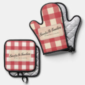 Oven Mitt and Pot Holder Set (Voorkant / Achterkant)