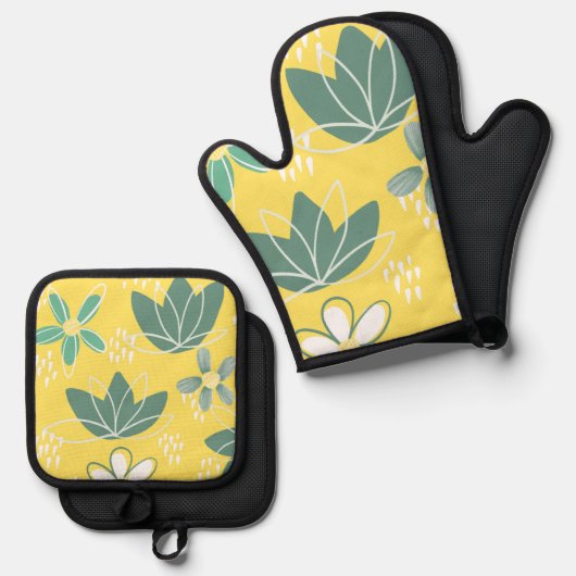 Oven Mitt and Pot Holder set (Voorkant / Achterkant)