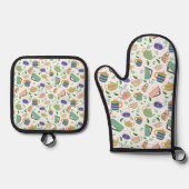 Oven Mitt and Pot Holders Ovenwant & Pannenlap Set (Voorkant)