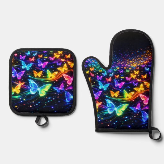 Oven Mitt and Pot Holders Ovenwant & Pannenlap Set (Voorkant)