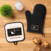 Oven Mitt and Pot Holders Ovenwant & Pannenlap Set (Top down)