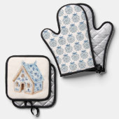 Oven Mitt and Pot Holders Ovenwant & Pannenlap Set (Voorkant / Achterkant)