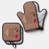 Oven Mitt and Pot Holders Ovenwant & Pannenlap Set (Voorkant / Achterkant)