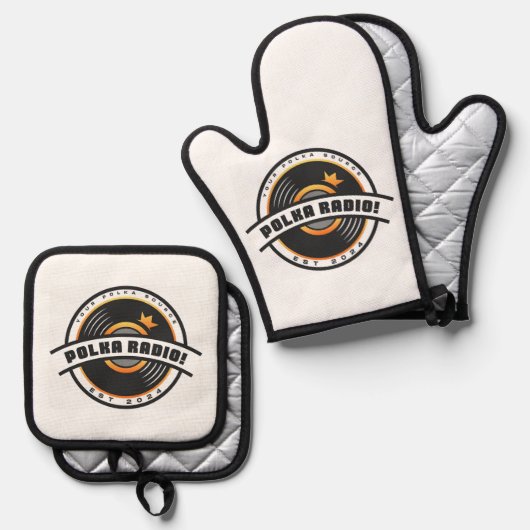 Oven Mitt and Pot Holders Ovenwant & Pannenlap Set (Voorkant / Achterkant)