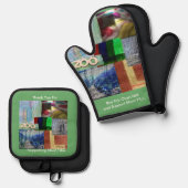 Oven Mitt and Pot Holders Ovenwant & Pannenlap Set (Voorkant / Achterkant)