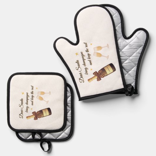 Oven Mitt and Pot Holders Ovenwant & Pannenlap Set (Voorkant / Achterkant)