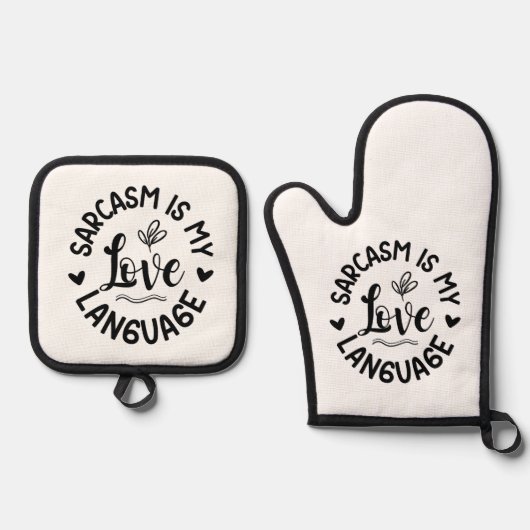 Oven Mitt and Pot Holders Ovenwant & Pannenlap Set (Voorkant)