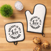 Oven Mitt and Pot Holders Ovenwant & Pannenlap Set (Top down)