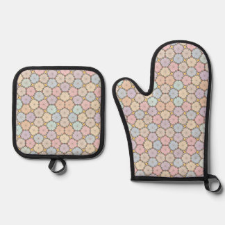 Oven Mitt and Pot Holders Ovenwant & Pannenlap Set