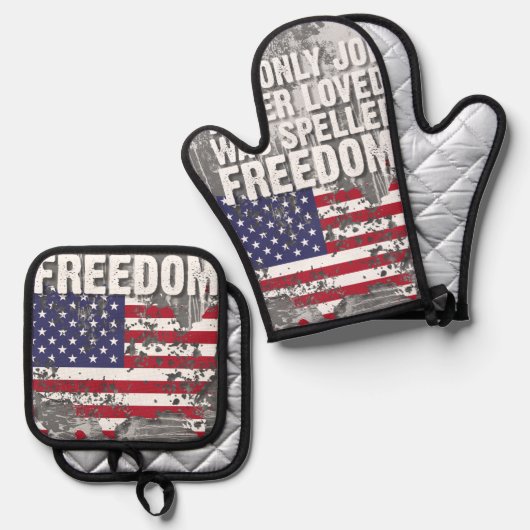 Oven Mitt and Pot Holders Ovenwant & Pannenlap Set (Voorkant / Achterkant)