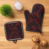 Oven Mitt and Pot Holders Ovenwant & Pannenlap Set (Top down)