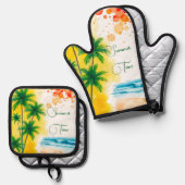 Oven Mitt and Pot Holders Ovenwant & Pannenlap Set (Voorkant / Achterkant)