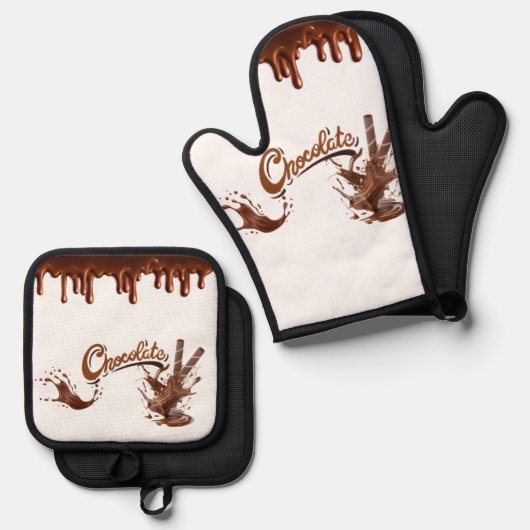Oven Mitt and Pot Holders Set (Voorkant / Achterkant)