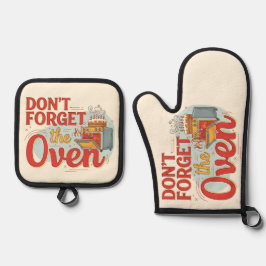 Oven Mitt en Pot Houders - Schattige Keuken Ontwer Ovenwant & Pannenlap Set