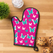 Oven Mitt en Pot Houders Vlinders Ovenwant (Top down)