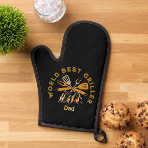 Oven Mitt en Pothouders wereld Beste griller Pa Ovenwant