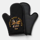 Oven Mitt en Pothouders wereld Beste griller Pa Ovenwant (Voorkant / Achterkant)