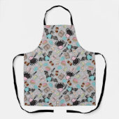 Oven Mitt-Halloween Baking Besties-Grijs Schort (Voorkant)