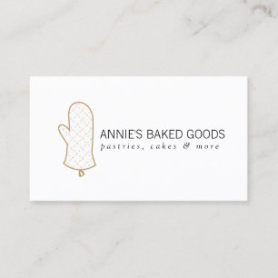Oven Mitt Logo voor Bakkerij, Gebakken Goederen Visitekaartje