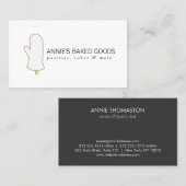 Oven Mitt Logo voor Bakkerij, Gebakken Goederen Visitekaartje (Voorkant / Achterkant)