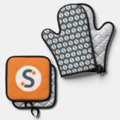 Oven Mitt & Pot Holder Ovenwant & Pannenlap Set (Voorkant / Achterkant)