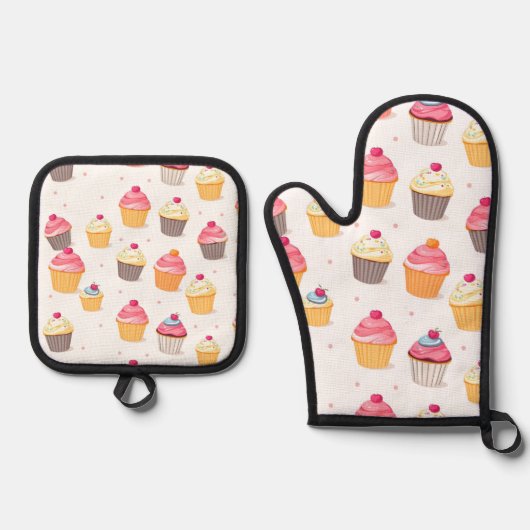 Oven Mitt & Pot Holder Set  (Voorkant)