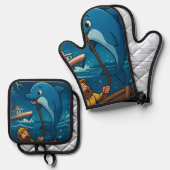 Oven Mitt & Pot Holder Set (Voorkant / Achterkant)
