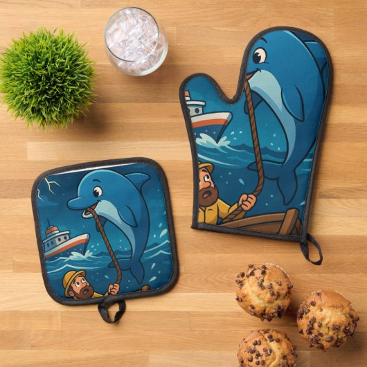 Oven Mitt & Pot Holder Set (Top down)