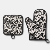 Oven Mitt & Pot Holder Set Wit - P0358 (Voorkant)