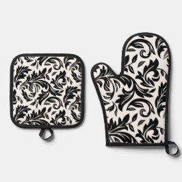 Oven Mitt & Pot Holder Set Wit - P0358