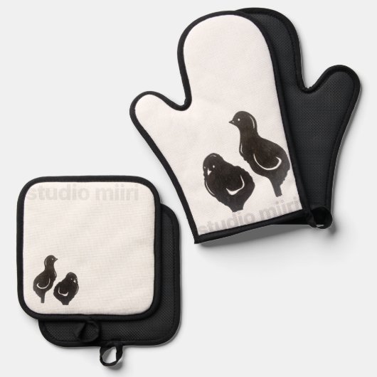 OVEN MITT & POT HOLDER studio miiri Ovenwant & Pannenlap Set (Voorkant / Achterkant)