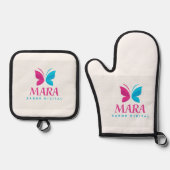 Oven Mitt & Pot Holders MARA Ovenwant & Pannenlap Set (Voorkant)