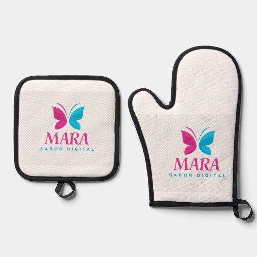Oven Mitt & Pot Holders MARA Ovenwant & Pannenlap Set (Voorkant)