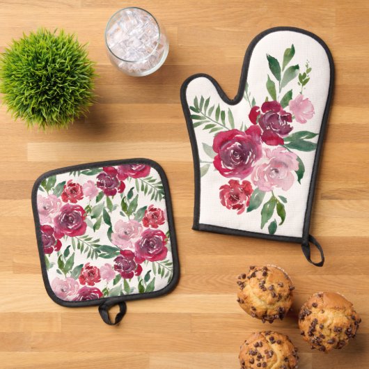 Oven Mitt Potholder Set (Top down)