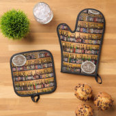 Oven Mitt & Pothouders Bierflessen Ovenwant & Pannenlap Set (Top down)