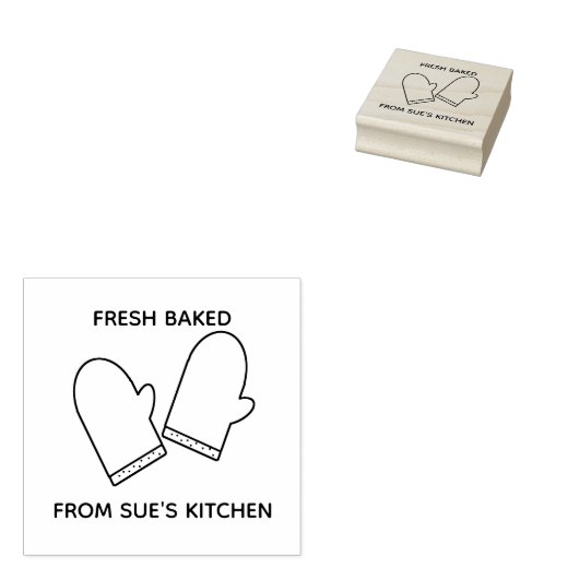 Oven Mitts Art Stamp Rubberstempel (Gestempeld)