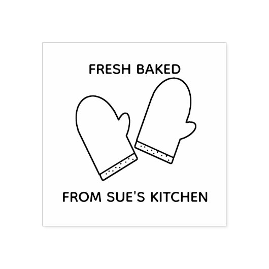 Oven Mitts Art Stamp Rubberstempel (Afrduk)