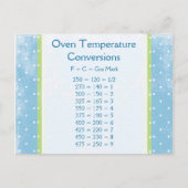 Oven Temperatuurconversie Post Card Briefkaart (Voorkant)