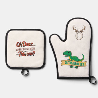 Oven wanten & pot houder ovenwant & pannenlap set