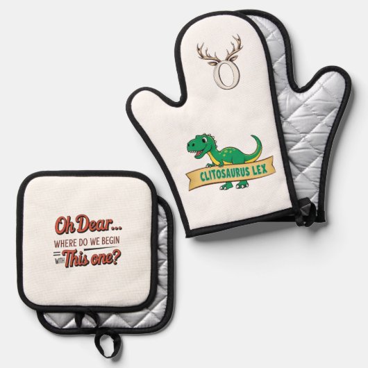 Oven wanten & pot houder ovenwant & pannenlap set (Voorkant / Achterkant)