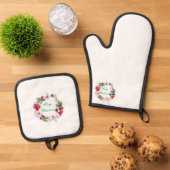 Oven wanten & Pot Houders Vrolijk Kerstfeest Ovenwant & Pannenlap Set (Top down)
