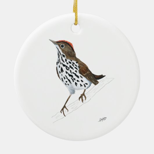 Ovenbird Keramisch Ornament (Achterkant)