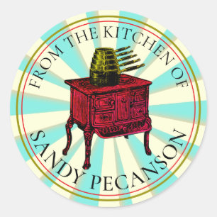  ovenfornuis koken uit de keuken van ronde sticker