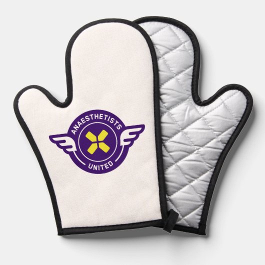 Ovenhandschoen. Ovenwant (Voorkant / Achterkant)